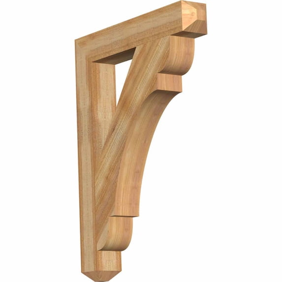 Ekena Millwork 4"W x 26"D x 34"H Olympic Craftsman Rough Sawn Bracket, Western Red Cedar