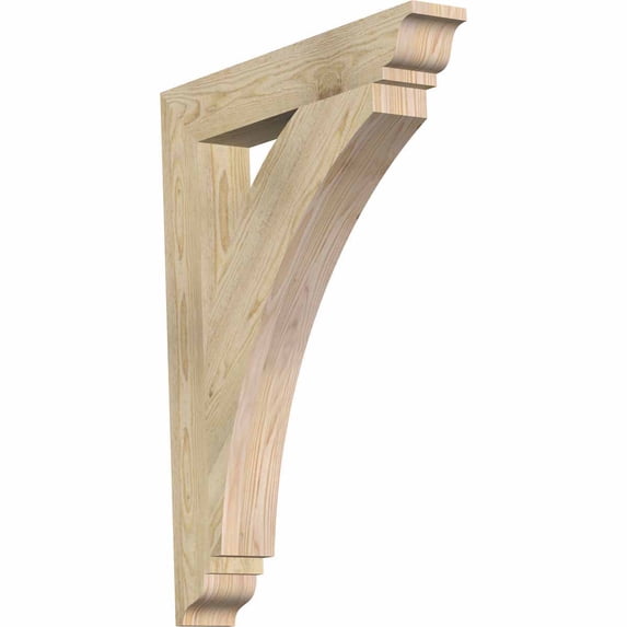 Ekena Millwork 4"W x 26"D x 34"H Thorton Traditional Rough Sawn Bracket, Douglas Fir