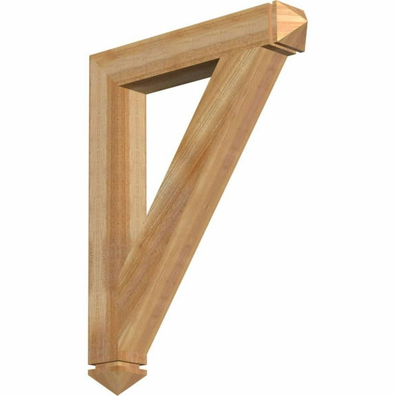 Ekena Millwork 4"W x 26"D x 34"H Traditional Arts & Crafts Rough Sawn Bracket, Western Red Cedar