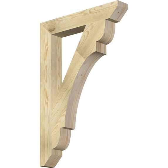 Ekena Millwork 4"W x 26"D x 38"H Olympic Slat Rough Sawn Bracket, Douglas Fir
