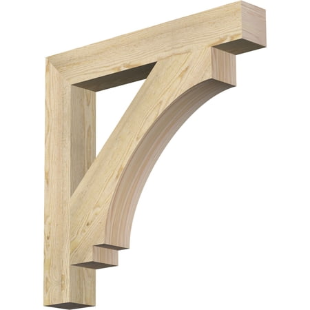 Ekena Millwork 4"W x 28"D x 28"H Imperial Block Rough Sawn Bracket, Douglas Fir