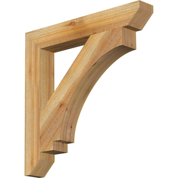 Ekena Millwork 4"W x 28"D x 28"H Imperial Slat Rough Sawn Bracket, Western Red Cedar