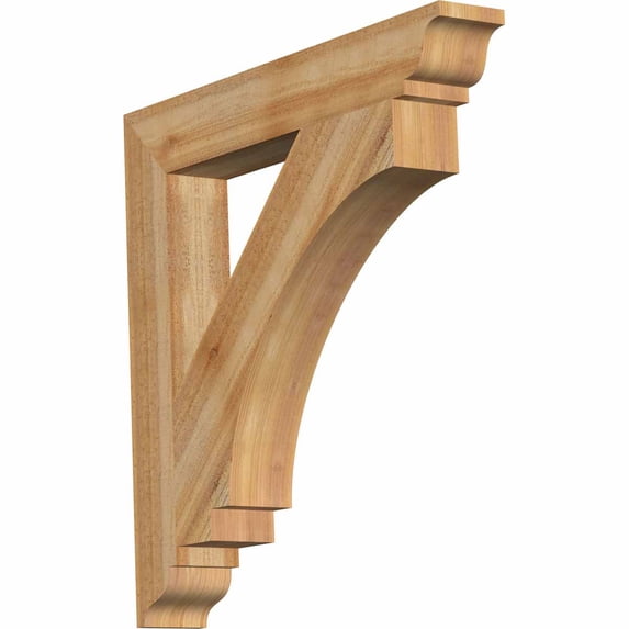 Ekena Millwork 4"W x 28"D x 28"H Imperial Traditional Rough Sawn Bracket, Western Red Cedar