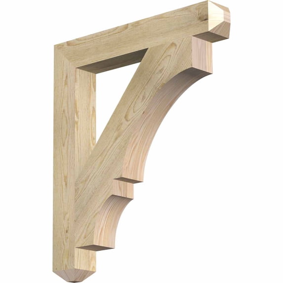 Ekena Millwork 4"W x 28"D x 32"H Balboa Craftsman Rough Sawn Bracket, Douglas Fir