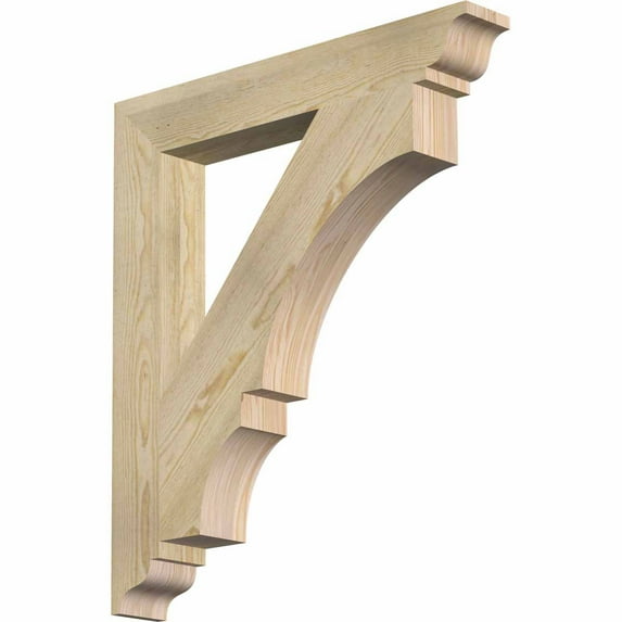 Ekena Millwork 4"W x 28"D x 32"H Balboa Traditional Rough Sawn Bracket, Douglas Fir