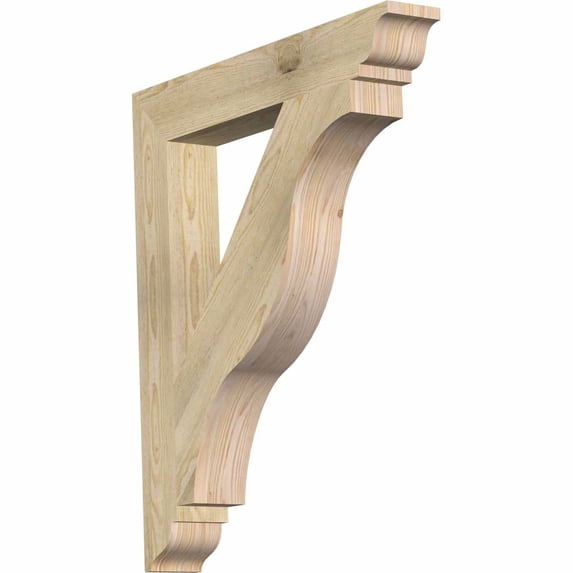 Ekena Millwork 4"W x 28"D x 32"H Funston Traditional Rough Sawn Bracket, Douglas Fir