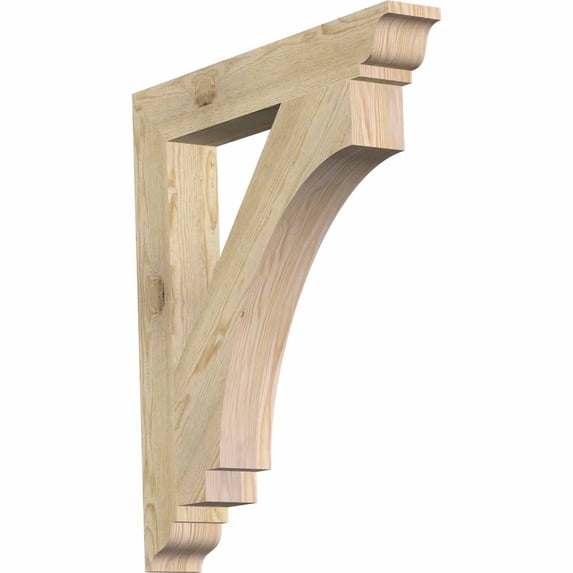 Ekena Millwork 4"W x 28"D x 32"H Imperial Traditional Rough Sawn Bracket, Douglas Fir