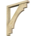 thumbnail image 1 of Ekena Millwork 4"W x 28"D x 32"H Merced Block Rough Sawn Bracket w/ Offset Brace, Douglas Fir, 1 of 25