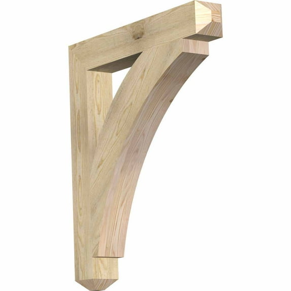 Ekena Millwork 4"W x 28"D x 32"H Thorton Craftsman Rough Sawn Bracket, Douglas Fir