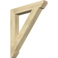 thumbnail image 1 of Ekena Millwork 4"W x 28"D x 32"H Traditional Slat Rough Sawn Bracket, Douglas Fir, 1 of 4