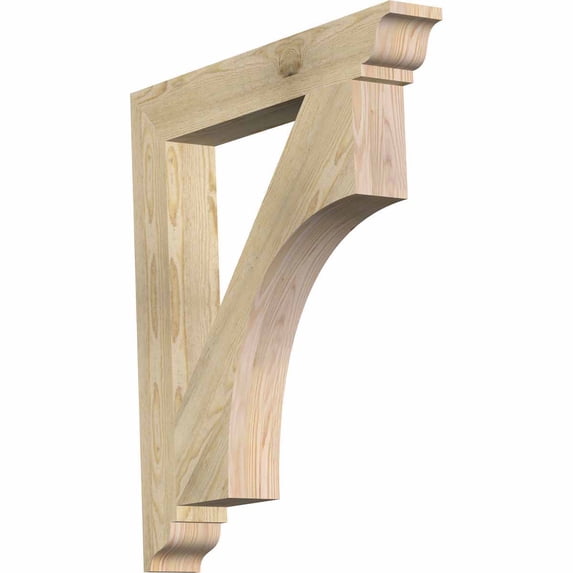 Ekena Millwork 4"W x 28"D x 32"H Westlake Traditional Rough Sawn Bracket, Douglas Fir