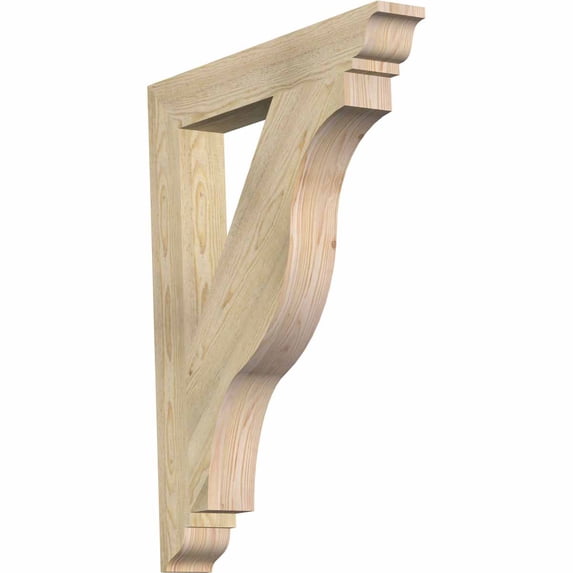 Ekena Millwork 4"W x 28"D x 36"H Funston Traditional Rough Sawn Bracket, Douglas Fir