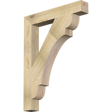 Ekena Millwork 4"W x 28"D x 36"H Olympic Block Rough Sawn Bracket, Douglas Fir