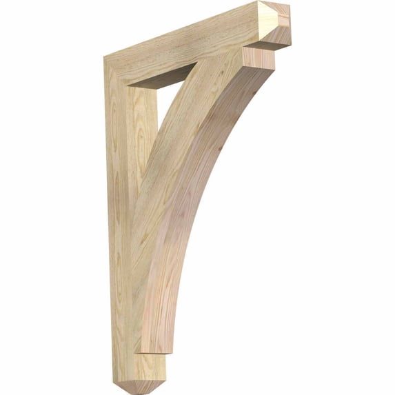 Ekena Millwork 4"W x 28"D x 36"H Thorton Craftsman Rough Sawn Bracket, Douglas Fir