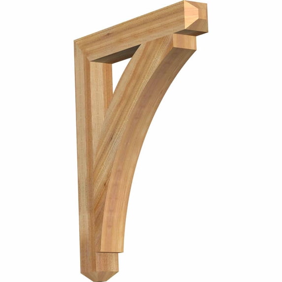 Ekena Millwork 4"W x 28"D x 36"H Thorton Craftsman Rough Sawn Bracket, Western Red Cedar