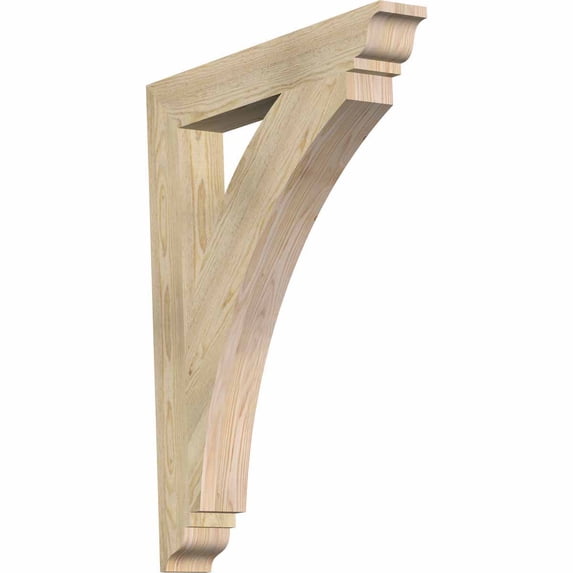 Ekena Millwork 4"W x 28"D x 36"H Thorton Traditional Rough Sawn Bracket, Douglas Fir