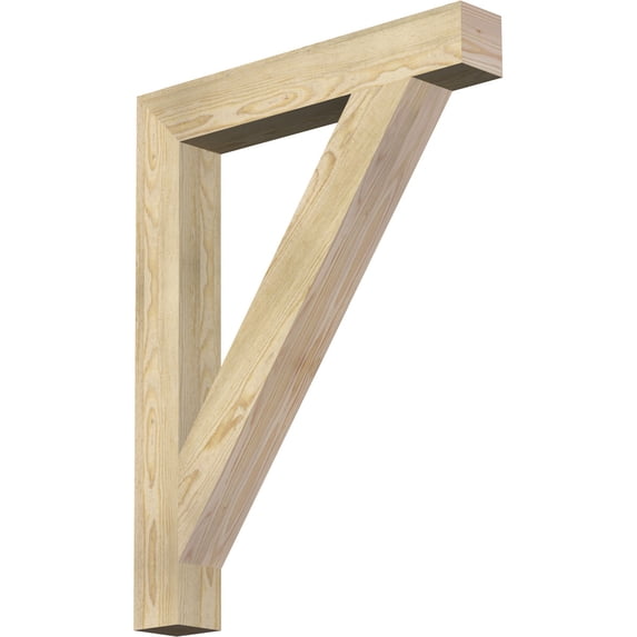 Ekena Millwork 4"W x 28"D x 36"H Traditional Block Rough Sawn Bracket, Douglas Fir