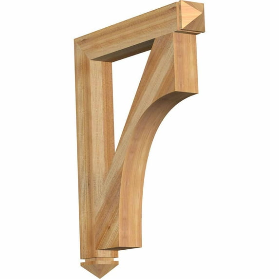 Ekena Millwork 4"W x 28"D x 36"H Westlake Arts & Crafts Rough Sawn Bracket, Western Red Cedar
