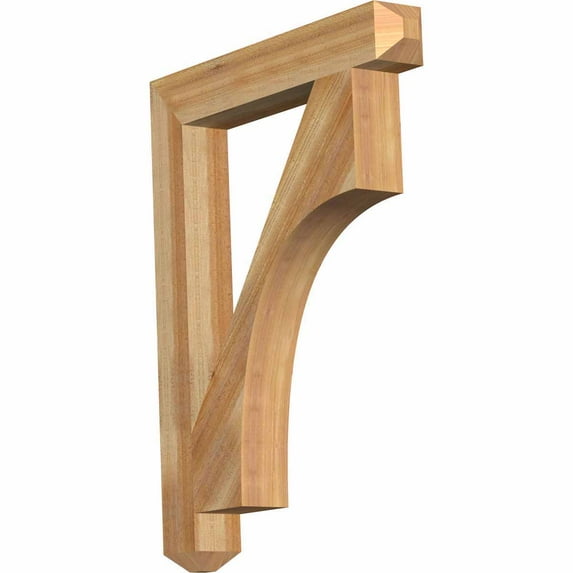 Ekena Millwork 4"W x 28"D x 36"H Westlake Craftsman Rough Sawn Bracket, Western Red Cedar