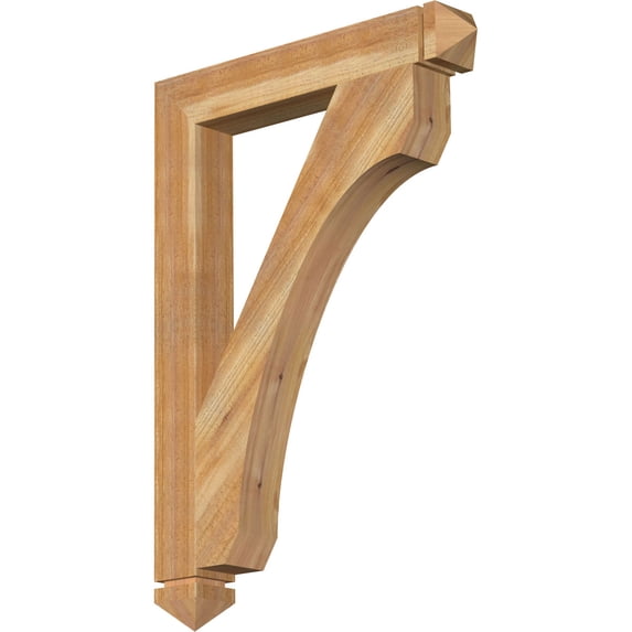 Ekena Millwork 4"W x 28"D x 40"H Legacy Arts & Crafts Rough Sawn Bracket, Western Red Cedar