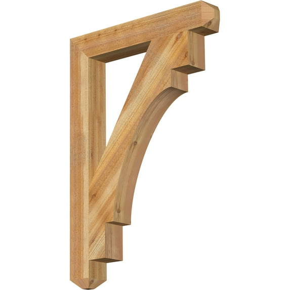 Ekena Millwork 4"W x 28"D x 40"H Merced Craftsman Rough Sawn Bracket, Western Red Cedar