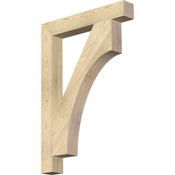 Ekena Millwork 4"W x 28"D x 40"H Westlake Block Rough Sawn Bracket, Douglas Fir