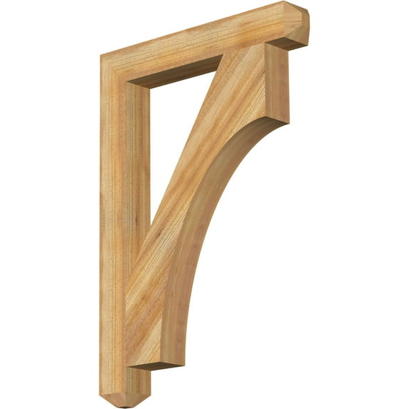Ekena Millwork 4"W x 28"D x 40"H Westlake Craftsman Rough Sawn Bracket, Western Red Cedar
