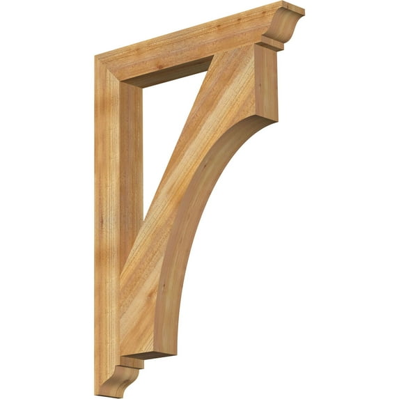 Ekena Millwork 4"W x 28"D x 40"H Westlake Traditional Rough Sawn Bracket, Western Red Cedar