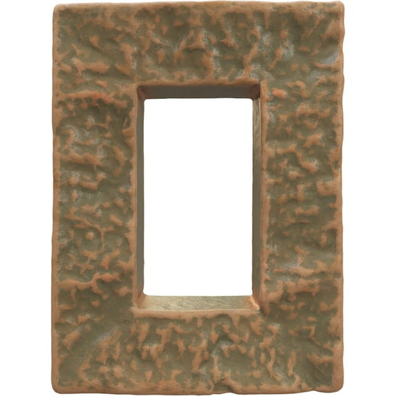 Ekena Millwork 4"W x 3"D x 7 7/8"H Universal Electrical Cover for StoneWall Faux Stone Siding Panels, Iron Mill