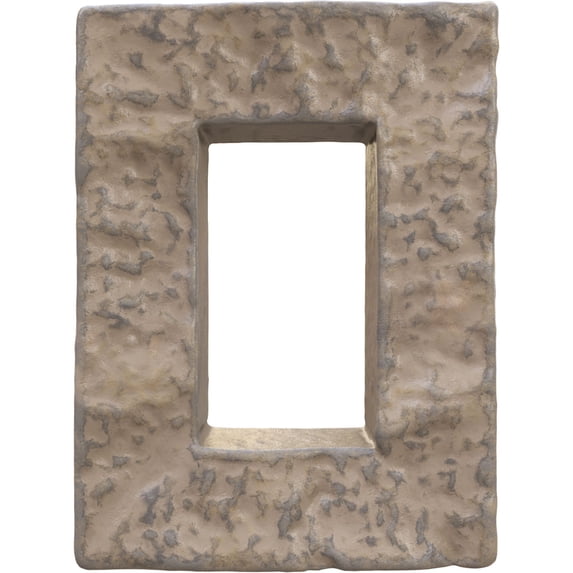 Ekena Millwork 4"W x 3"D x 7 7/8"H Universal Electrical Cover for StoneWall Faux Stone Siding Panels, Rockwall