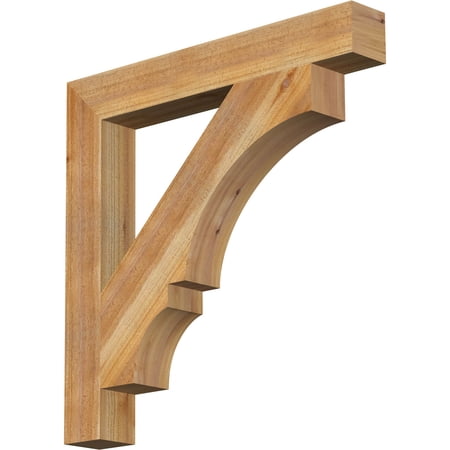 Ekena Millwork 4"W x 30"D x 30"H Balboa Block Rough Sawn Bracket, Western Red Cedar