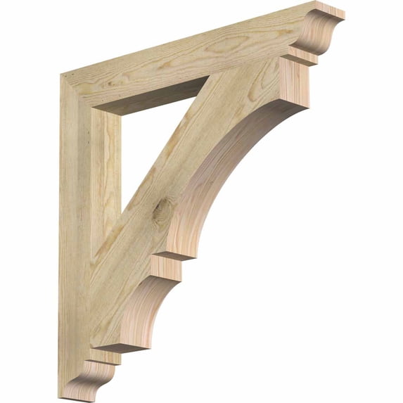 Ekena Millwork 4"W x 30"D x 30"H Balboa Traditional Rough Sawn Bracket, Douglas Fir