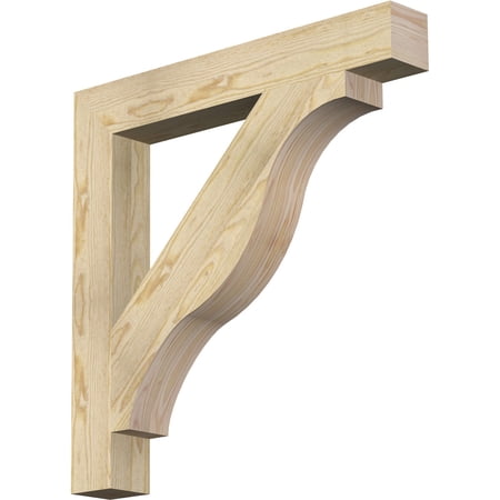 Ekena Millwork 4"W x 30"D x 30"H Funston Block Rough Sawn Bracket, Douglas Fir