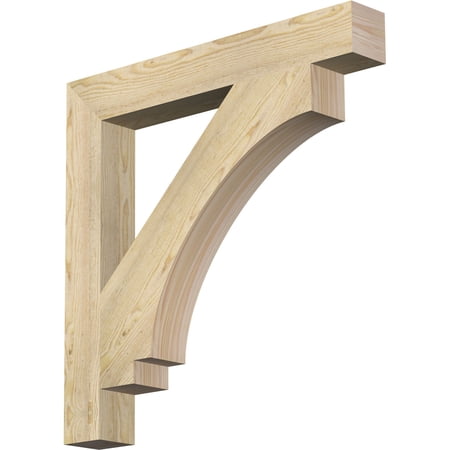 Ekena Millwork 4"W x 30"D x 30"H Imperial Block Rough Sawn Bracket, Douglas Fir