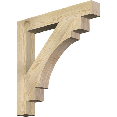 Ekena Millwork 4"W x 30"D x 30"H Merced Block Rough Sawn Bracket, Douglas Fir