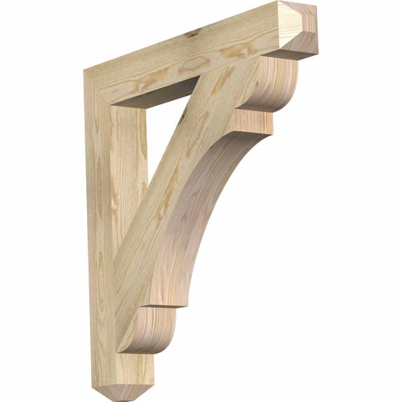Ekena Millwork 4"W x 30"D x 30"H Olympic Craftsman Rough Sawn Bracket, Douglas Fir