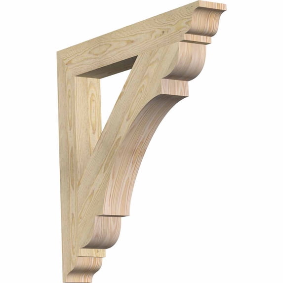 Ekena Millwork 4"W x 30"D x 30"H Olympic Traditional Rough Sawn Bracket, Douglas Fir