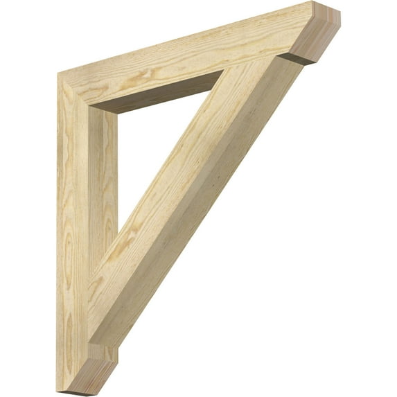 Ekena Millwork 4"W x 30"D x 30"H Traditional Slat Rough Sawn Bracket, Douglas Fir