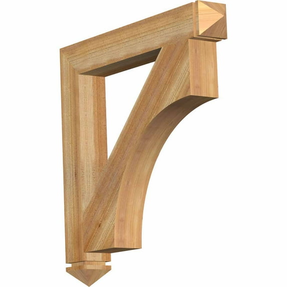 Ekena Millwork 4"W x 30"D x 30"H Westlake Arts & Crafts Rough Sawn Bracket, Western Red Cedar