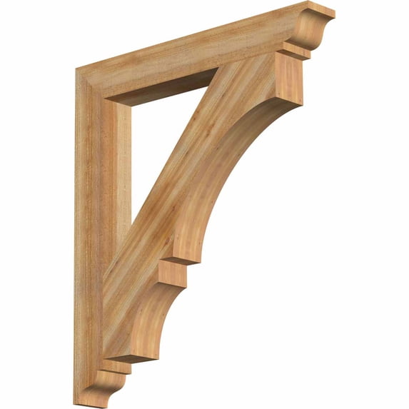 Ekena Millwork 4"W x 30"D x 34"H Balboa Traditional Rough Sawn Bracket, Western Red Cedar