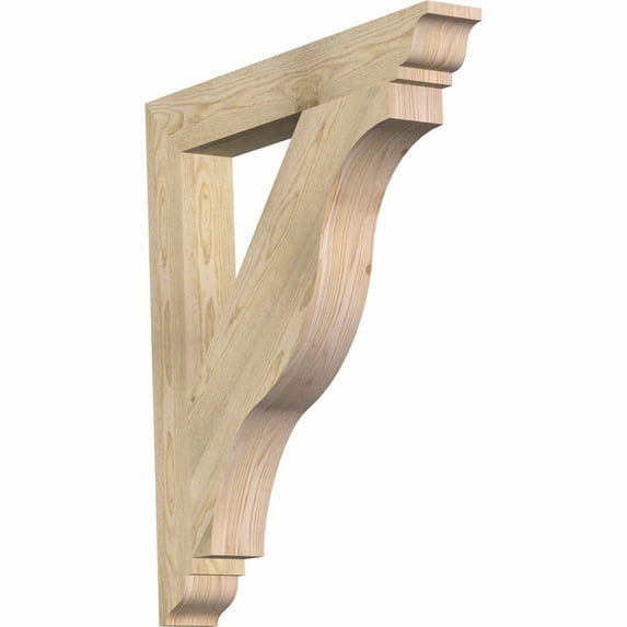 Ekena Millwork 4"W x 30"D x 34"H Funston Traditional Rough Sawn Bracket, Douglas Fir
