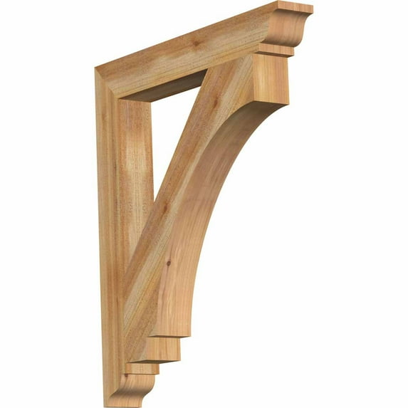 Ekena Millwork 4"W x 30"D x 34"H Imperial Traditional Rough Sawn Bracket, Western Red Cedar