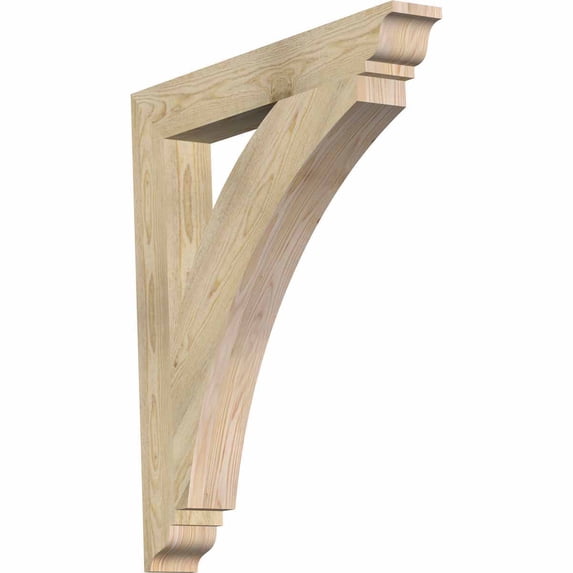Ekena Millwork 4"W x 30"D x 34"H Thorton Traditional Rough Sawn Bracket, Douglas Fir