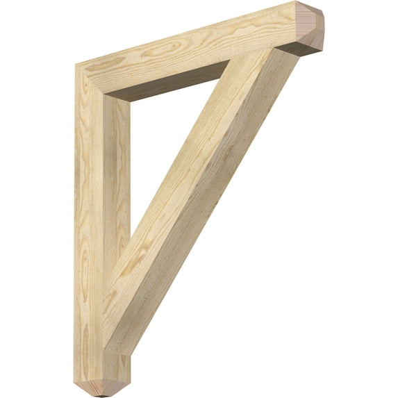 Ekena Millwork 4"W x 30"D x 34"H Traditional Craftsman Rough Sawn Bracket, Douglas Fir