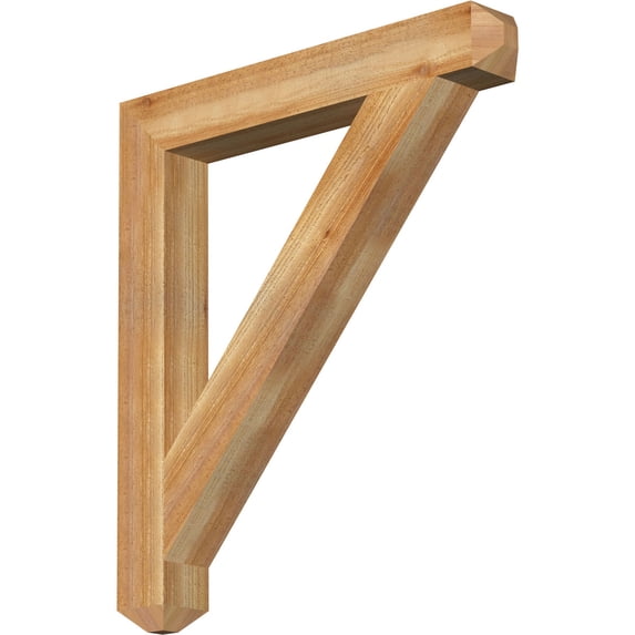 Ekena Millwork 4"W x 30"D x 34"H Traditional Craftsman Rough Sawn Bracket, Western Red Cedar