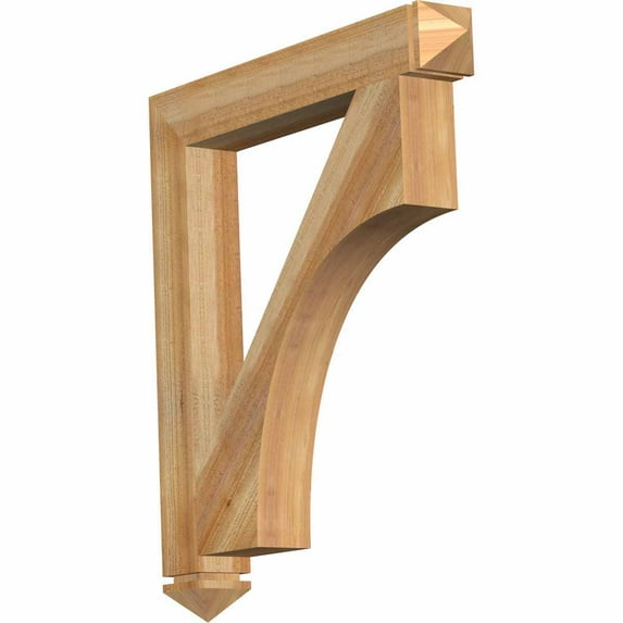 Ekena Millwork 4"W x 30"D x 34"H Westlake Arts & Crafts Rough Sawn Bracket, Western Red Cedar