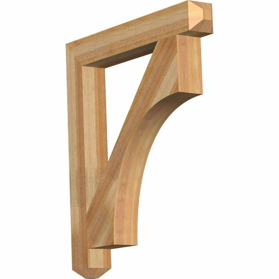 Ekena Millwork 4"W x 30"D x 34"H Westlake Craftsman Rough Sawn Bracket, Western Red Cedar