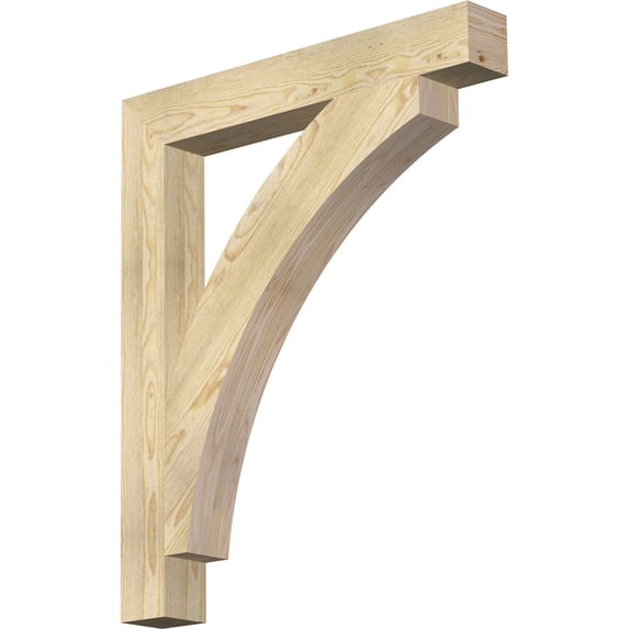 Ekena Millwork 4"W x 30"D x 36"H Thorton Block Rough Sawn Bracket, Douglas Fir