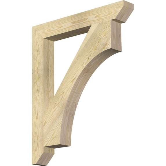 Ekena Millwork 4"W x 30"D x 36"H Westlake Slat Rough Sawn Bracket, Douglas Fir
