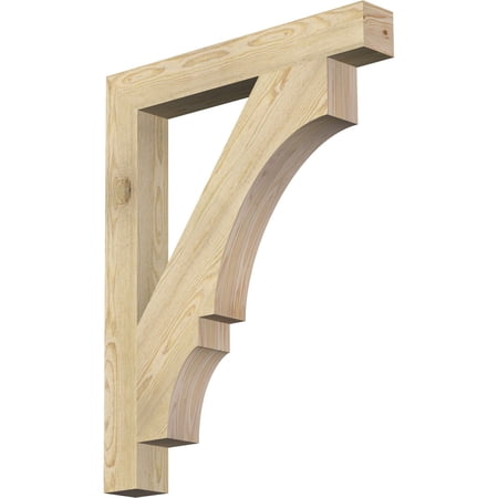 Ekena Millwork 4"W x 30"D x 38"H Balboa Block Rough Sawn Bracket, Douglas Fir